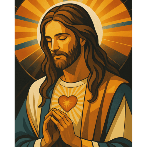 Malen nach Zahlen - Betender Jesus