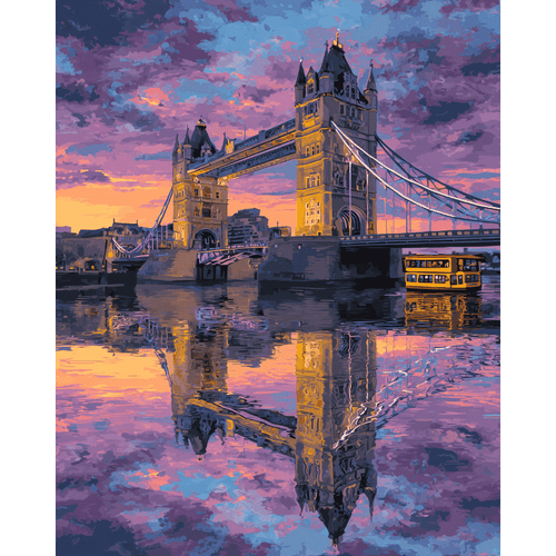 Malen nach Zahlen - Spiegelung der Tower Bridge