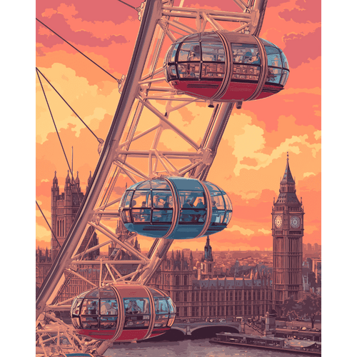 Malen nach Zahlen - Skyline von London