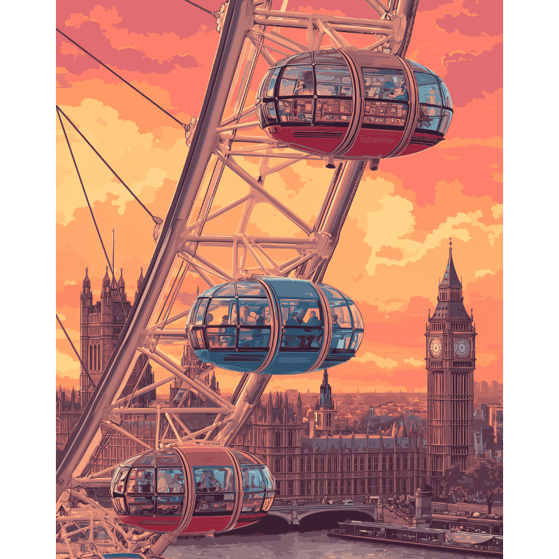 Malen nach Zahlen   Skyline von London