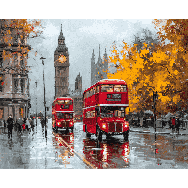 Malen nach Zahlen - Zeitloses London-Malen nach zahlen