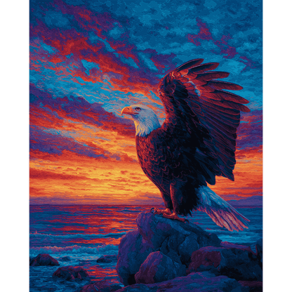 Malen nach Zahlen - Majestätischer Adler-Malen nach zahlen