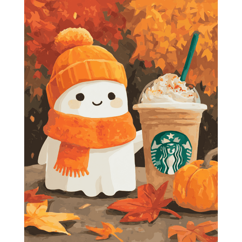 Malen nach Zahlen - Pumpkin Spice-Geist