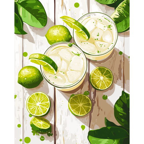 Malen nach Zahlen - Erfrischende Margaritas