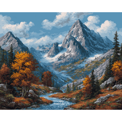 Malen nach Zahlen - Herbstliche Gipfel