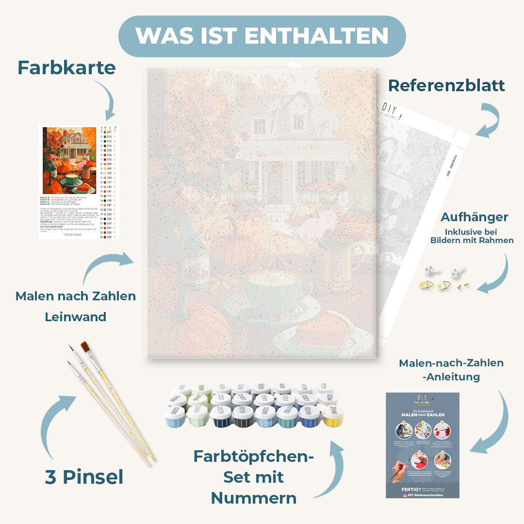 Malen nach Zahlen - Kürbisse & Kuchen