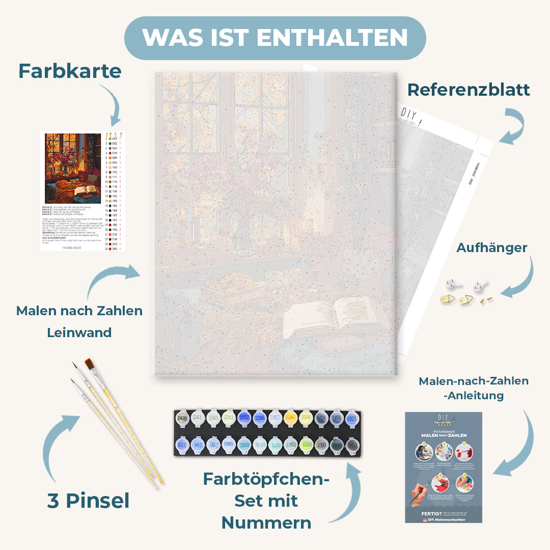 Malen nach Zahlen - Gemütlicher Abend