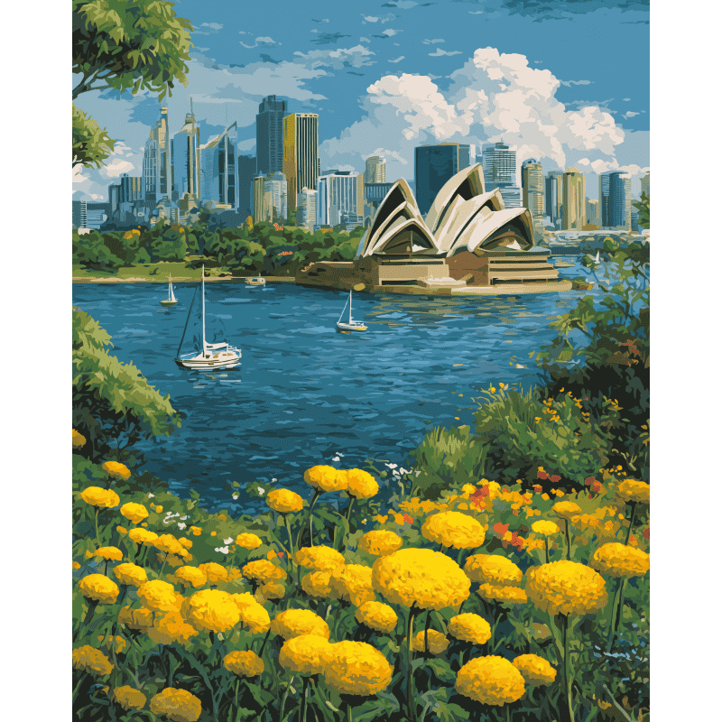 Malen nach Zahlen   Sydney Opera House
