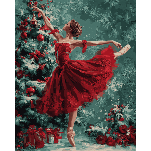 Malen nach Zahlen - Ballerina in Rot