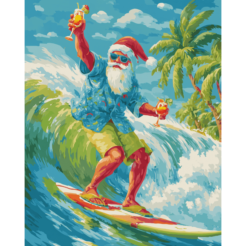 Malen nach Zahlen   Weihnachtsmann in Australien