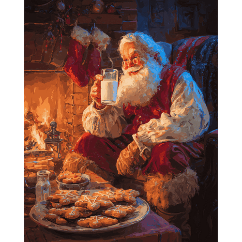 Malen nach Zahlen - Weihnachtmanns Pause