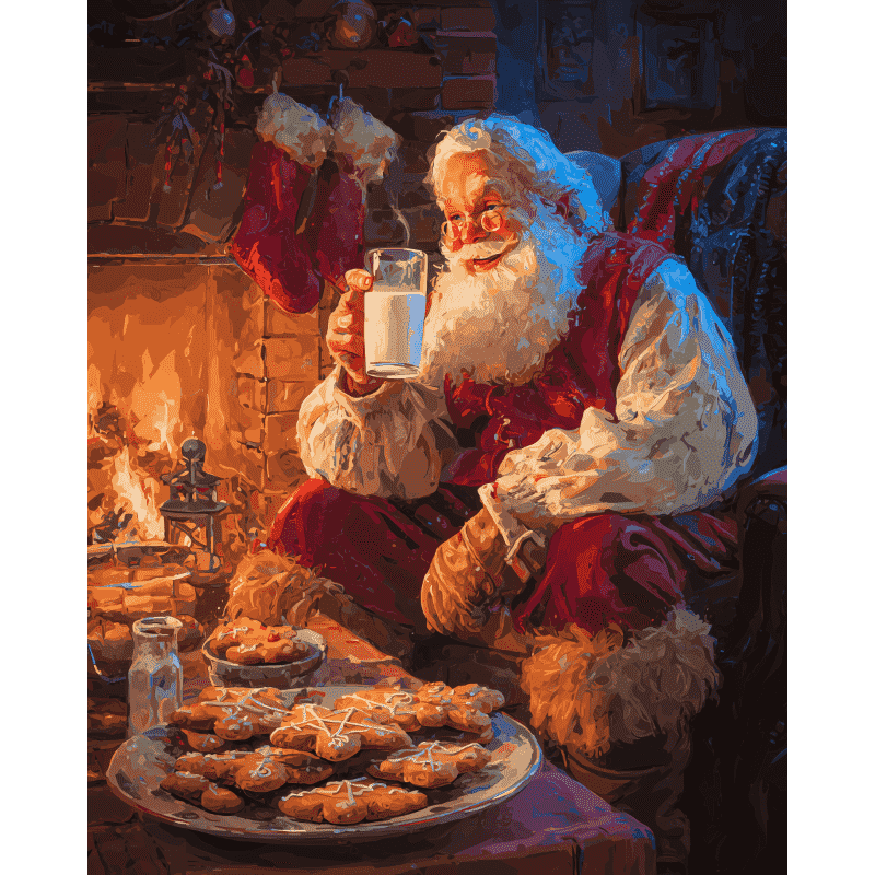 Malen nach Zahlen   Weihnachtmanns Pause
