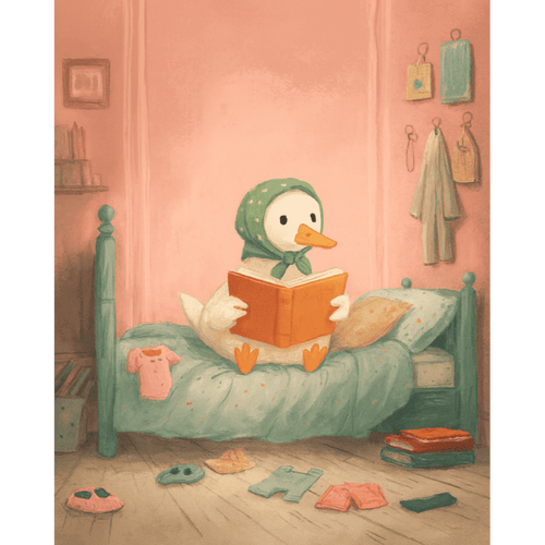 Malen nach Zahlen - Die weiße Gans im Schlafzimmer