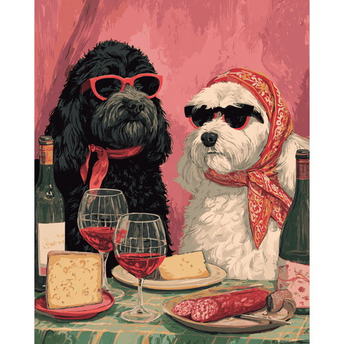 Malen nach Zahlen - Elegante Hunde