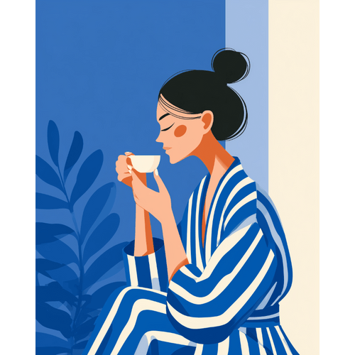 Malen nach Zahlen - Frau in Blau