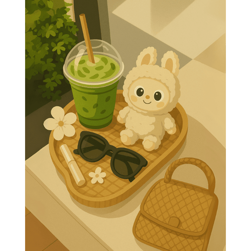 Malen nach Zahlen - Matcha-Pause