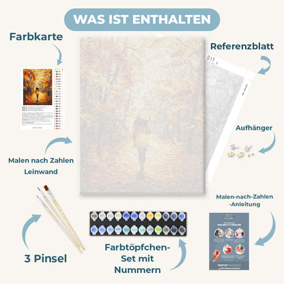 Malen nach Zahlen - Frau im Wald