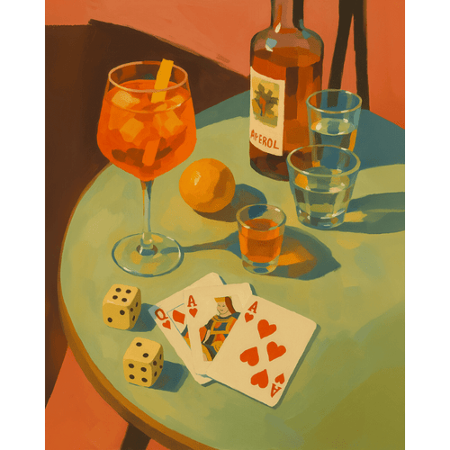 Malen nach Zahlen - Trinken & Spielen