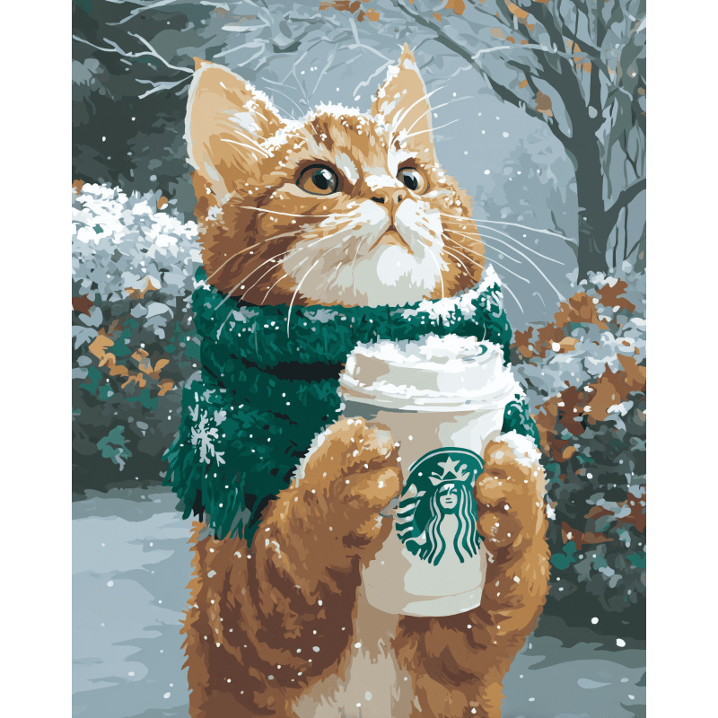 Malen nach Zahlen   Warme Pfoten