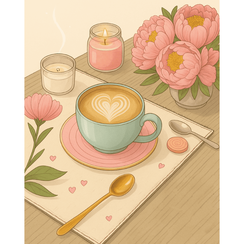 Malen nach Zahlen   Romantische Stimmung