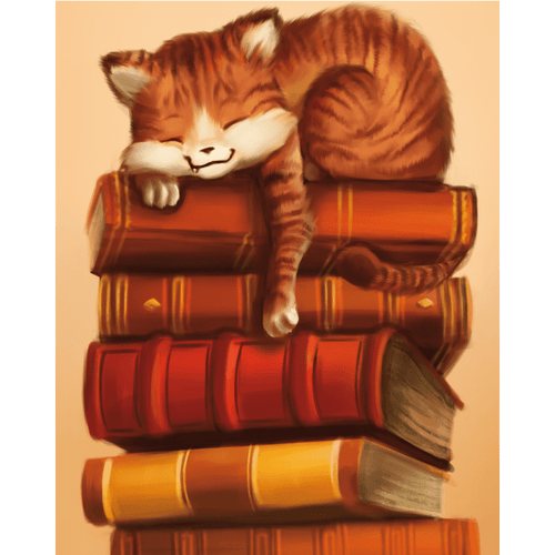 Malen nach Zahlen - Schlafende Katze - by Vink