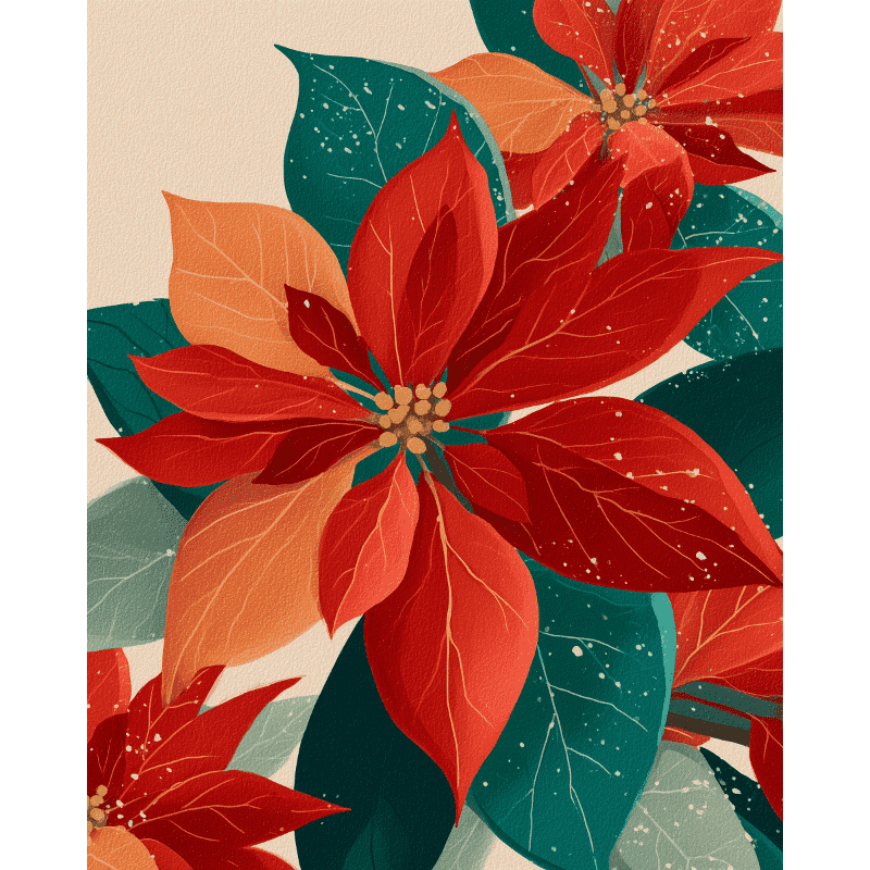 Malen nach Zahlen   Blüte des Dezembers