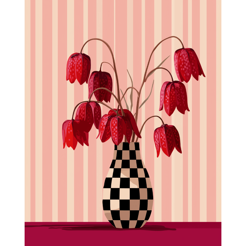 Malen nach Zahlen   Minimalistische Blumen