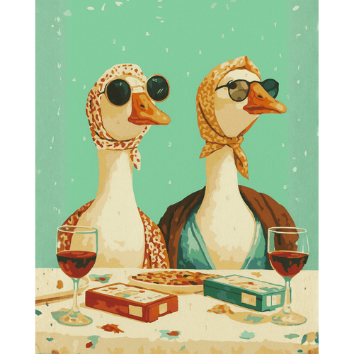 Malen nach Zahlen - Gänse-Gossip