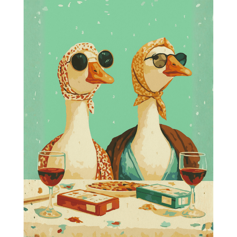 Malen nach Zahlen   Gänse Gossip