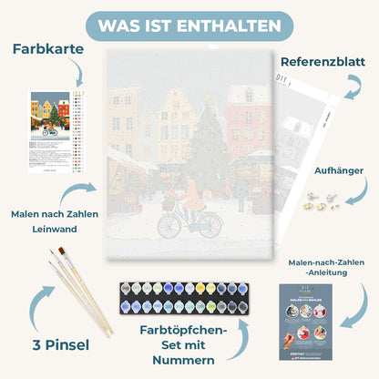 Malen nach Zahlen - Ein festlicher Weihnachtsmarkt