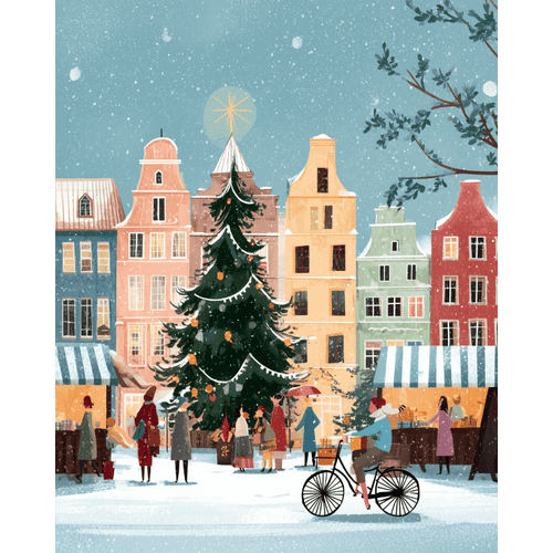 Malen nach Zahlen - Europäischer Winter