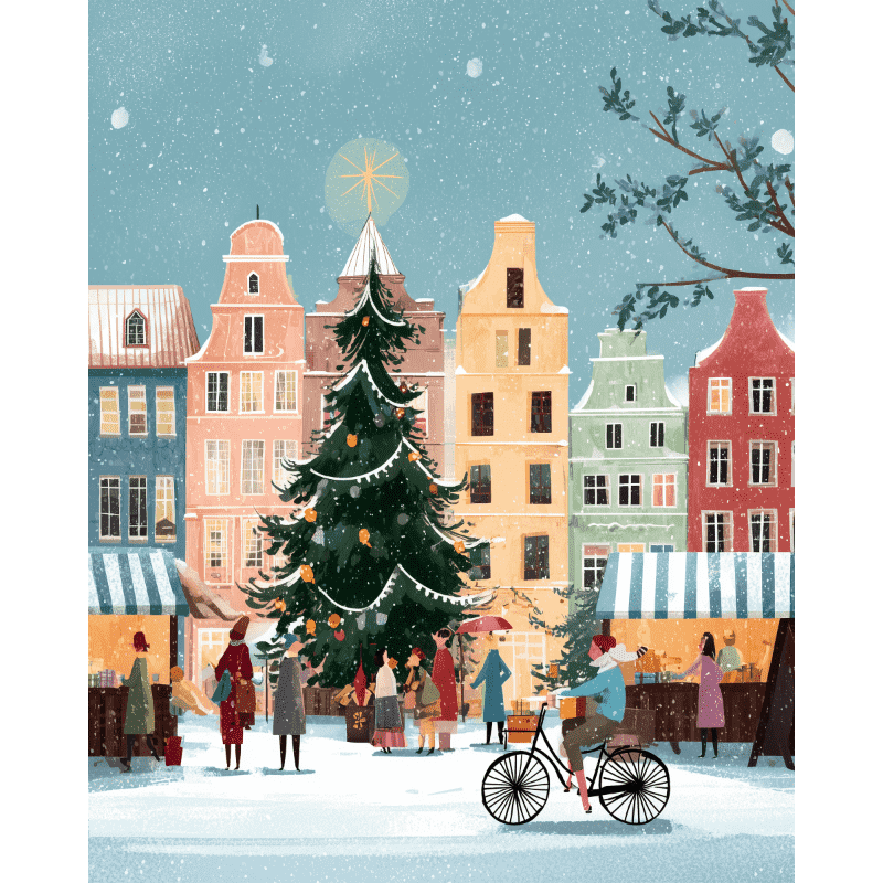 Malen nach Zahlen   Europäischer Winter