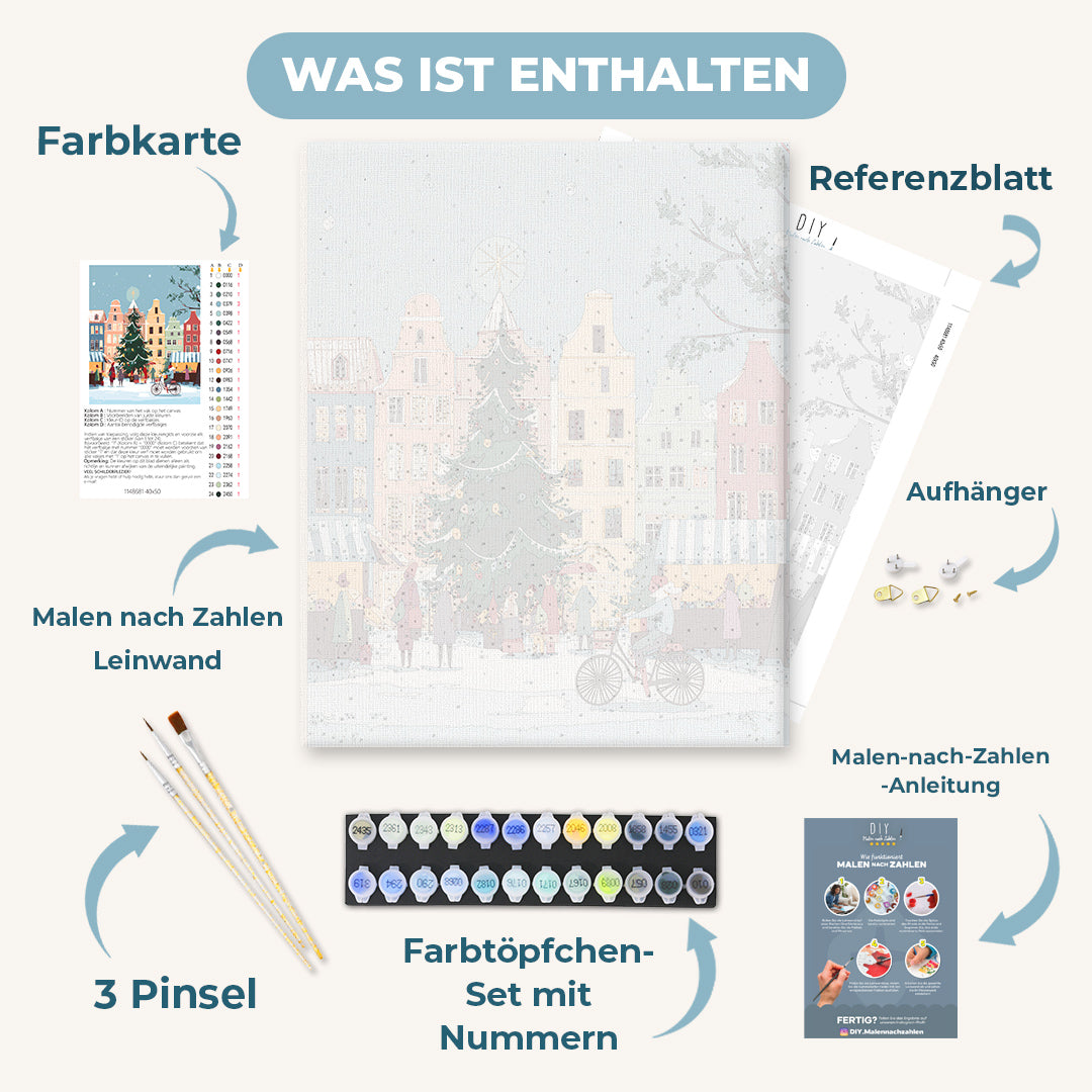 Malen nach Zahlen - Europäischer Winter