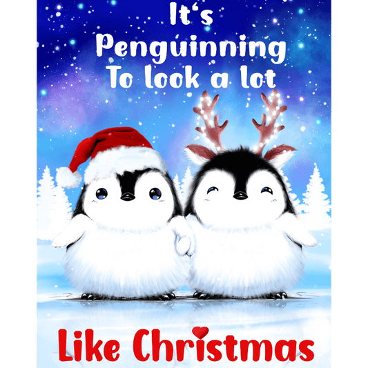 Malen nach Zahlen - Weihnachtspinguine – by Tiny Tami-Malen nach zahlen