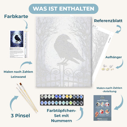 Malen nach Zahlen - Tote Krähe im Inneren – by Tiny Tami