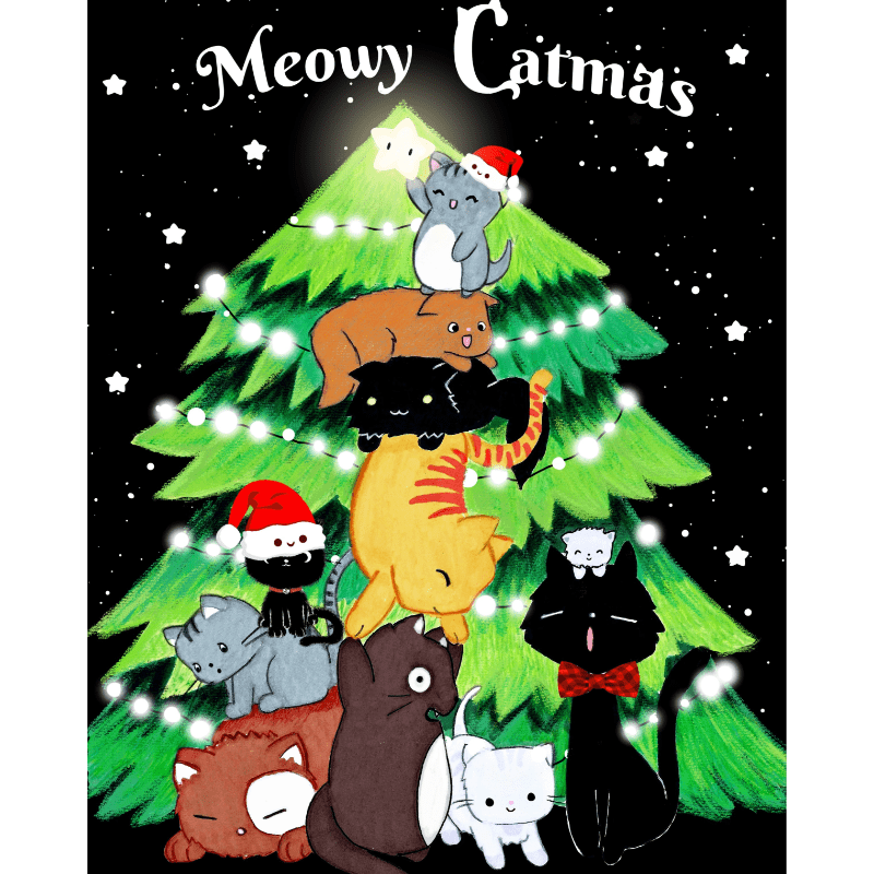 Malen nach Zahlen - Miauige Weihnachten – by Tiny Tami-Malen nach zahlen