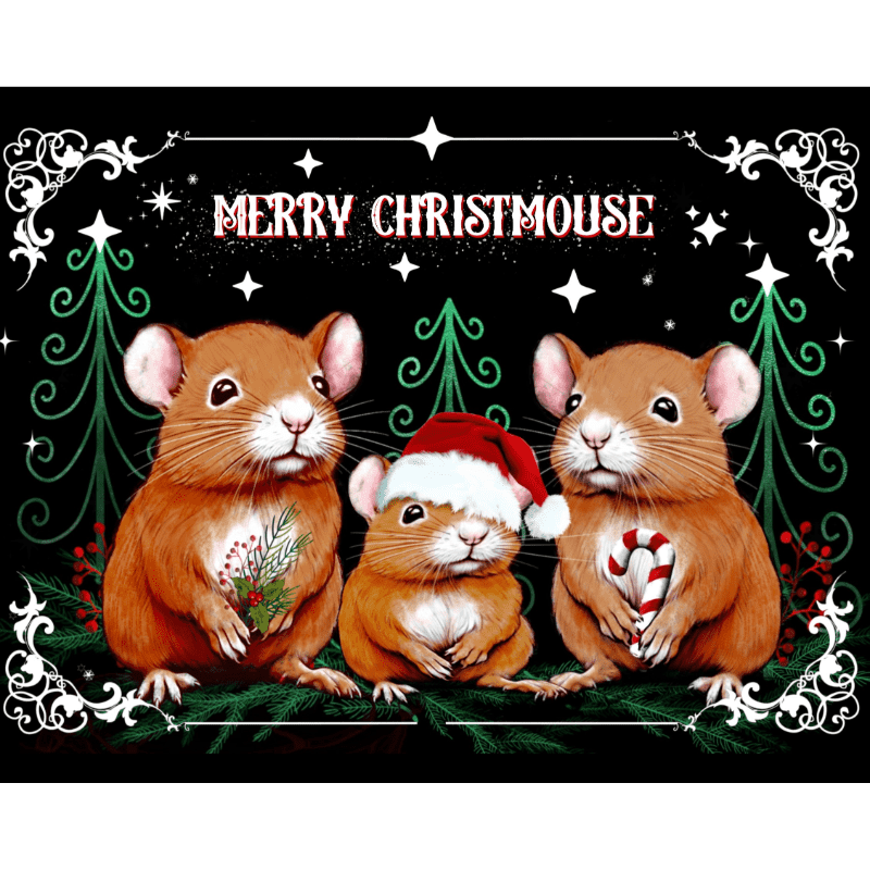 Malen nach Zahlen - Fröhliche Weihnachtsmaus – by Tiny Tami-Malen nach zahlen