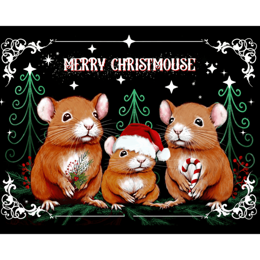 Malen nach Zahlen - Fröhliche Weihnachtsmaus – by Tiny Tami-Malen nach zahlen