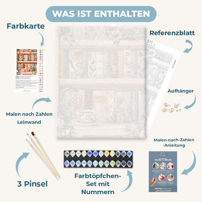 Malen nach Zahlen - Blühende Bibliothek