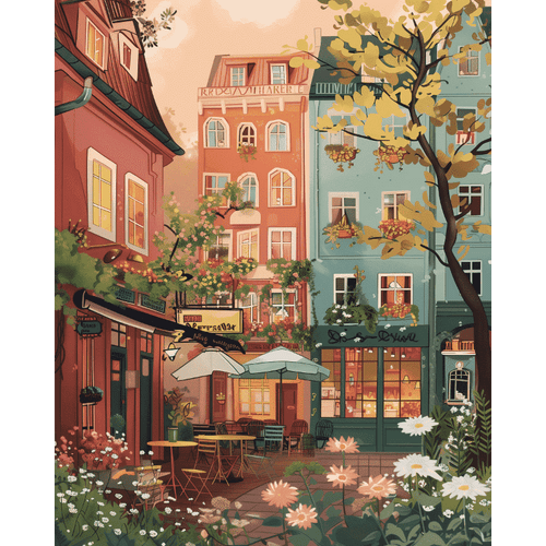 Malen nach Zahlen - Städtischer Garten