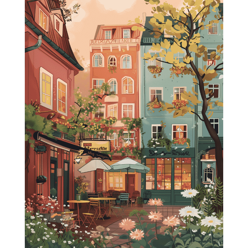 Malen nach Zahlen   Städtischer Garten