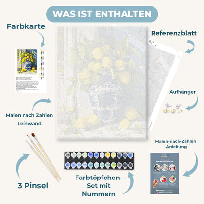 Malen nach Zahlen - Zitronenstrauß