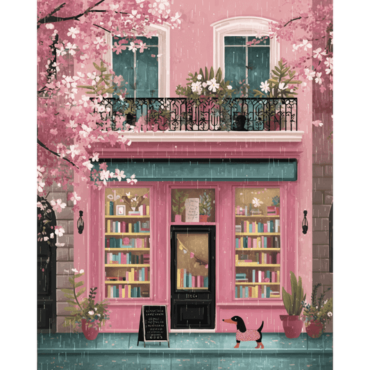 Malen nach Zahlen - Boutique in Pink-Malen nach zahlen