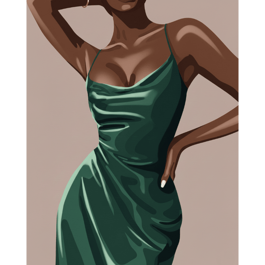 Malen nach Zahlen - Elegante Dame-Malen nach zahlen