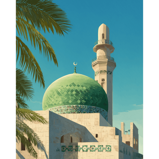 Malen nach Zahlen - Moschee-Malen nach zahlen