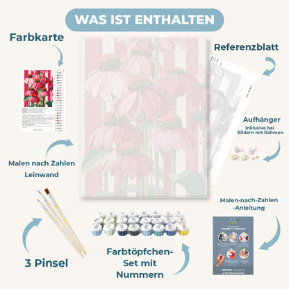 Malen nach Zahlen - Vertikale Blüten