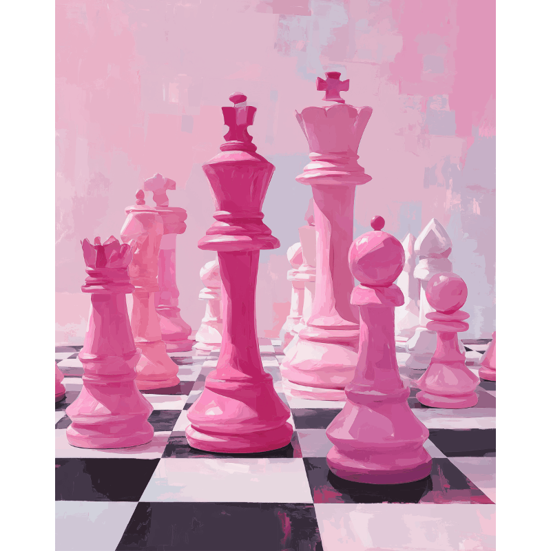 Malen nach Zahlen - Rosa Gambit-Malen nach zahlen