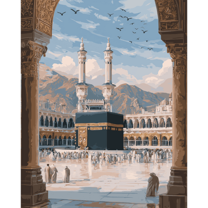 Malen nach Zahlen - Zur Kaaba-Malen nach zahlen