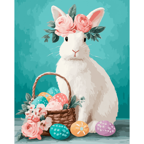 Malen nach Zahlen - Eleganter Osterhase-Malen nach zahlen