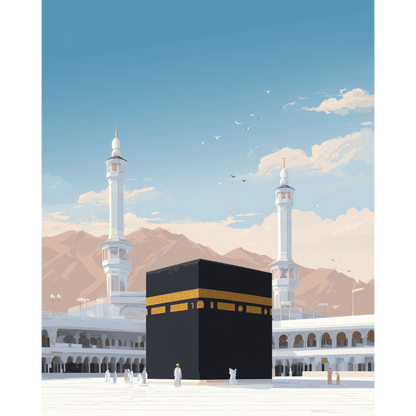Malen nach Zahlen - Heilige Kaaba-Malen nach zahlen